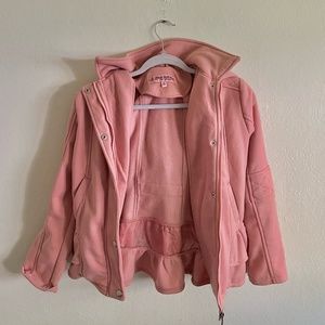 Urban Republic Girls Collection Pink Jacket with Fluffy Warm Attachable Hood